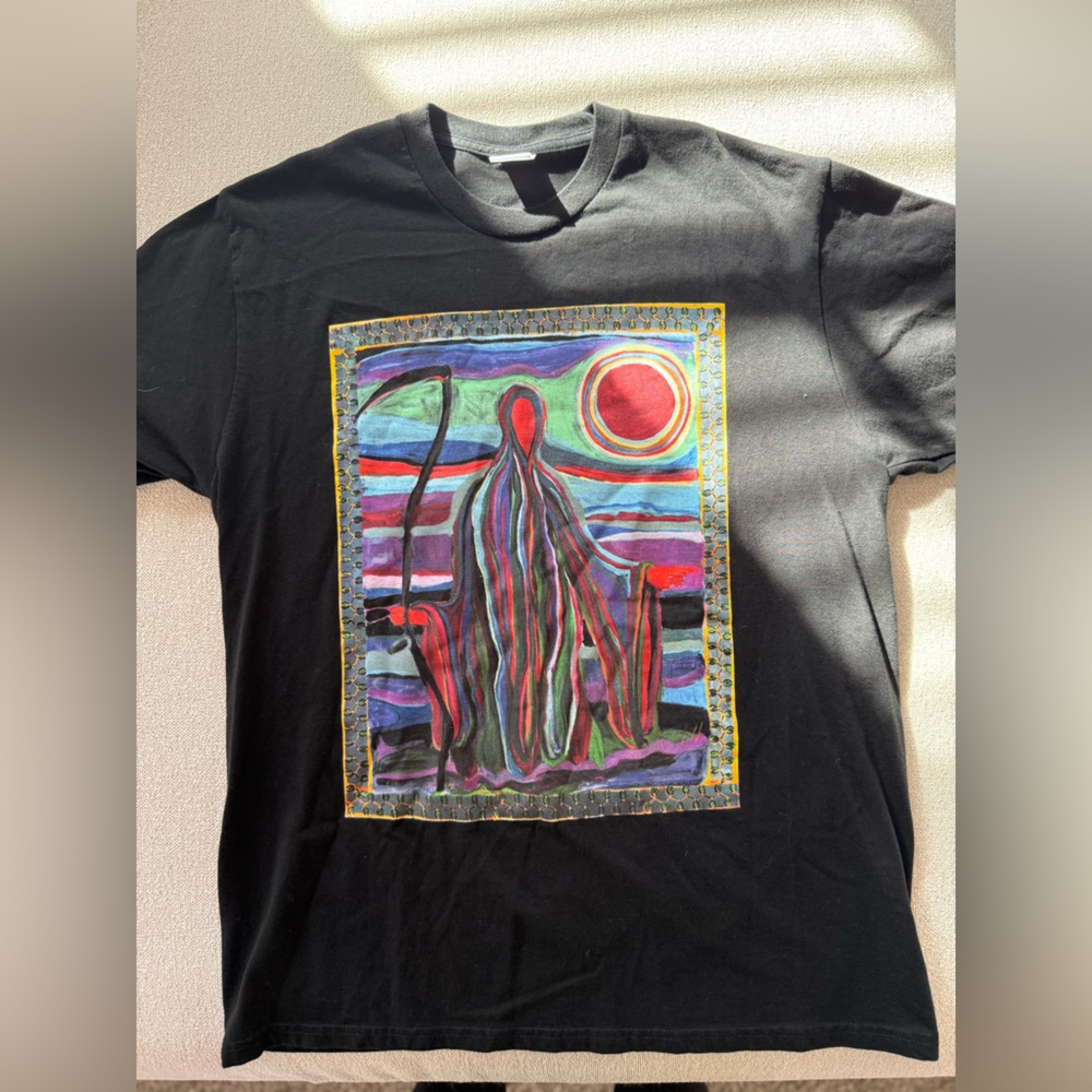 Supreme Black Tee with Abstract Graphic